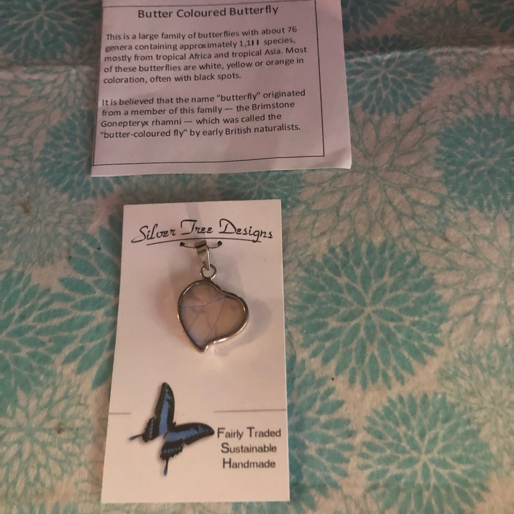 Silver Tree Butterfly Wings Pendent- 517 $40 or $35 w/offer